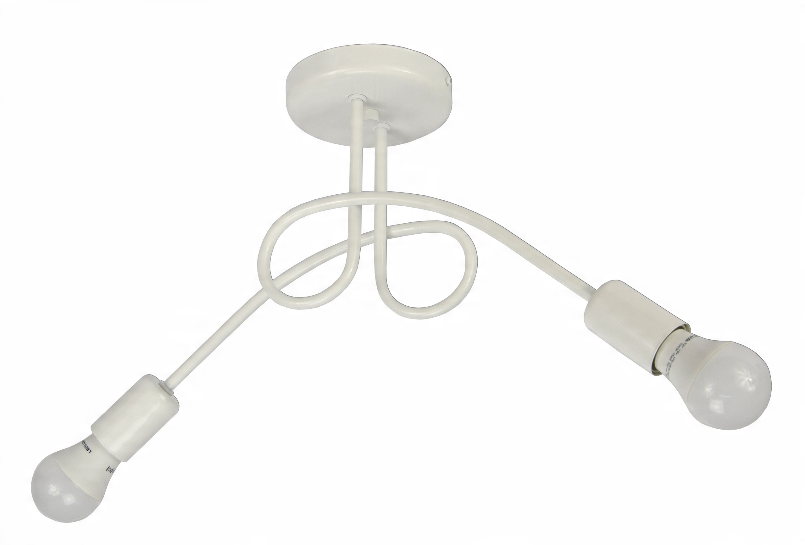 Nowoczesna LAMPA Plafon Edison Biała Czarna 261-2 - obrazek 2