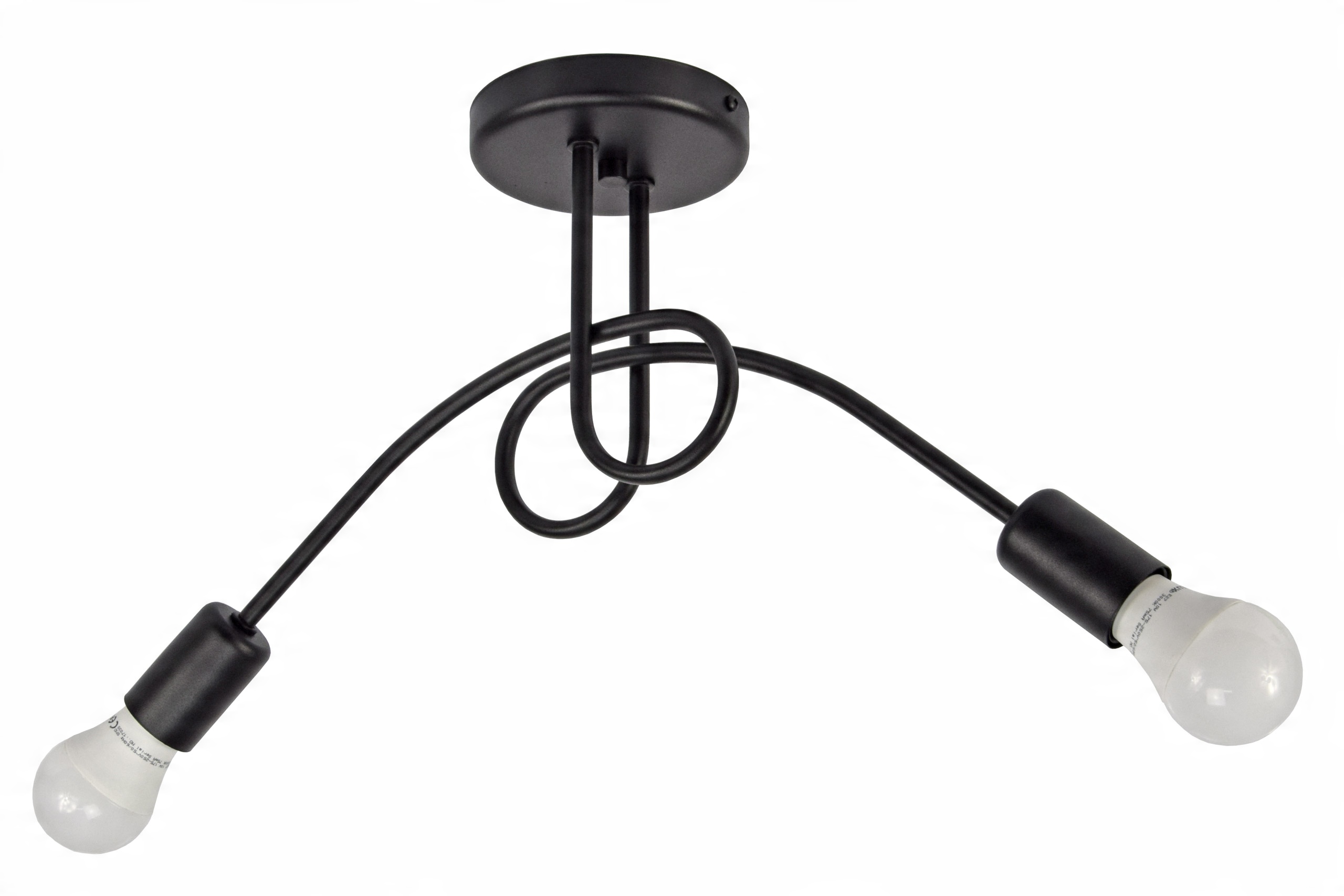 Nowoczesna LAMPA Plafon Edison Biała Czarna 261-2 - obrazek 3