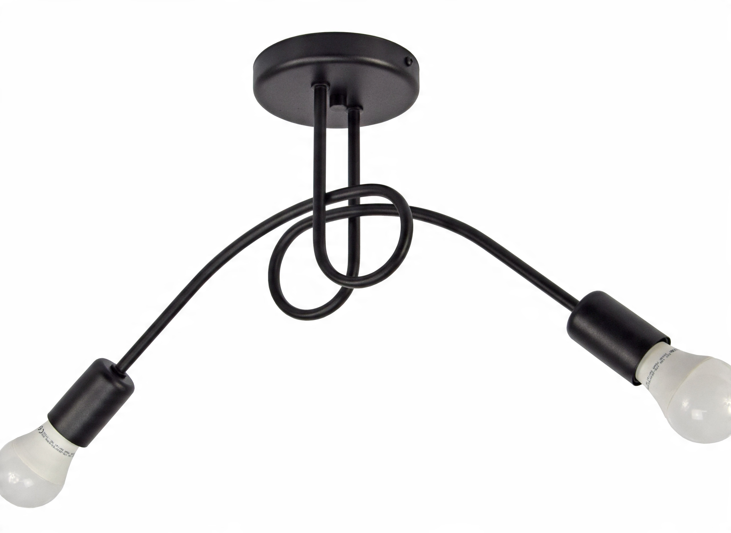 Nowoczesna LAMPA Plafon Edison Biała Czarna 261-2